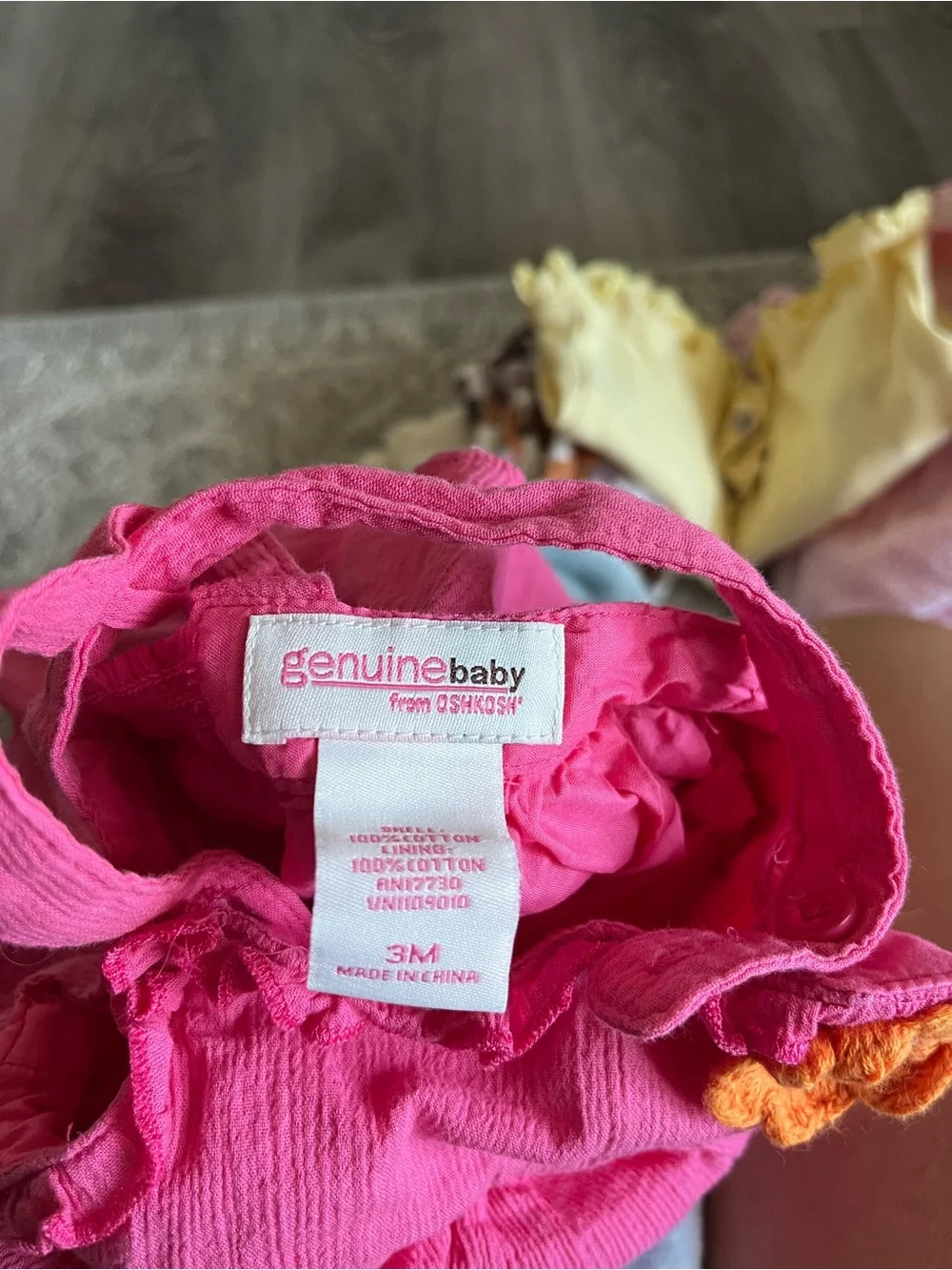 OshKosh B'gosh Hot Pink Tiered Ruffle Jumper with Flower